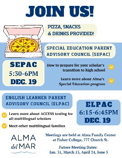 Join us for SEPAC and ELPAC on Dec. 19th!